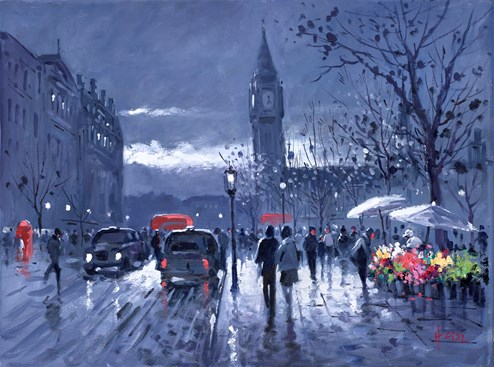 Nightime Wanders by Henderson Cisz - Original Painting on Stretched Canvas